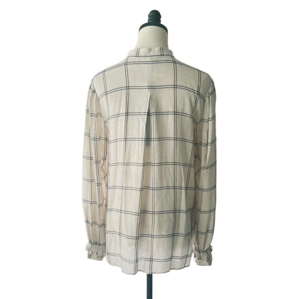 Kobi Halperin Catrina Windowpane Check Blouse | MEDIUM NWT - Picture 5 of 12
